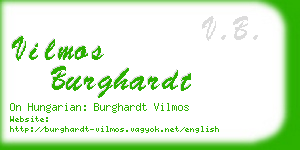 vilmos burghardt business card